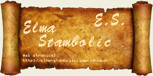 Elma Stambolić vizit kartica